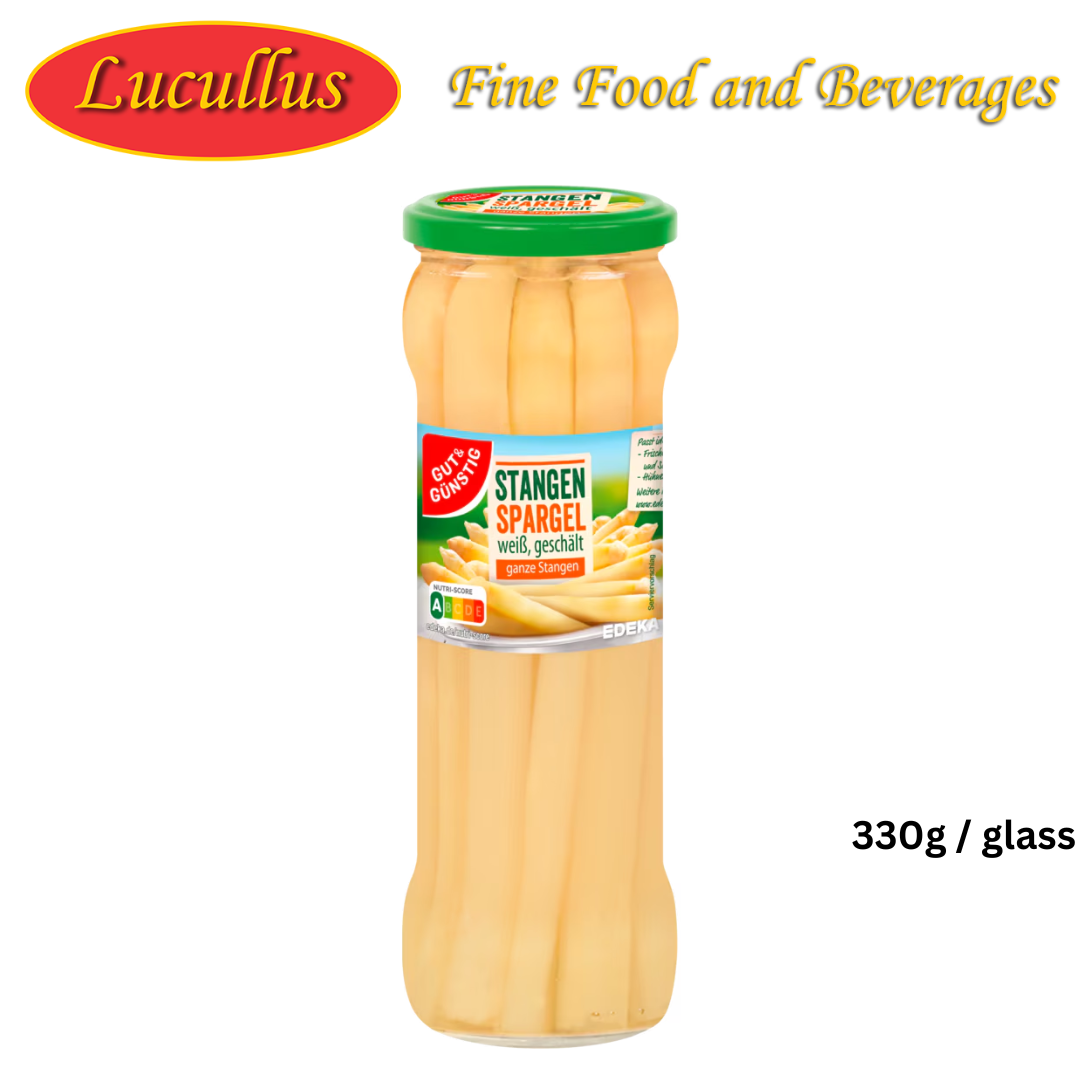 GUT & GÜNSTIG - STANGEN SPARGEL WEIß / WHITE ASPARAGUS 330G