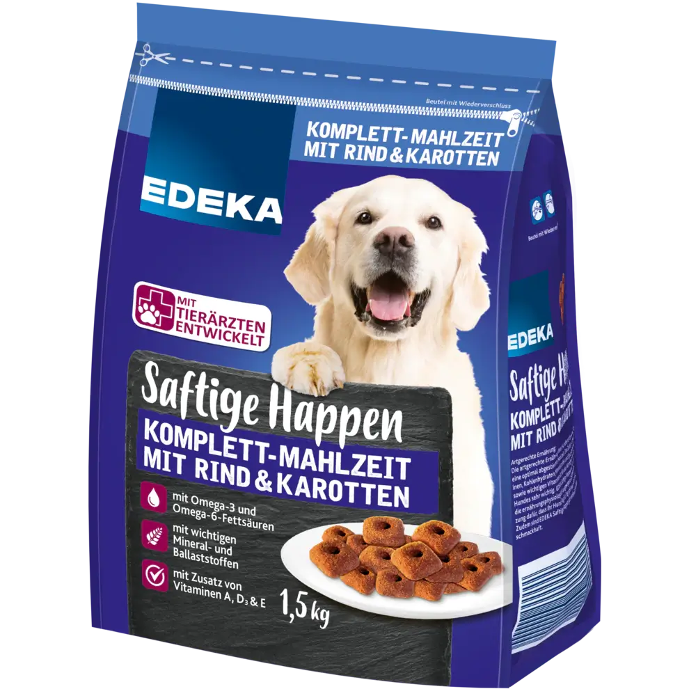 Edeka - Dog: Juicy Bites - 1500 g / Saftige Happen