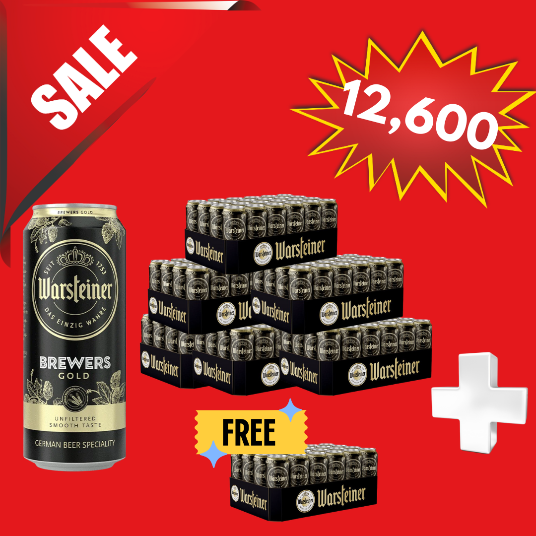 WARSTEINER - BREWERS GOLD 500ML CAN / 5 CASES + 1 FREE CASE (18.10.2025 EXPIRY)