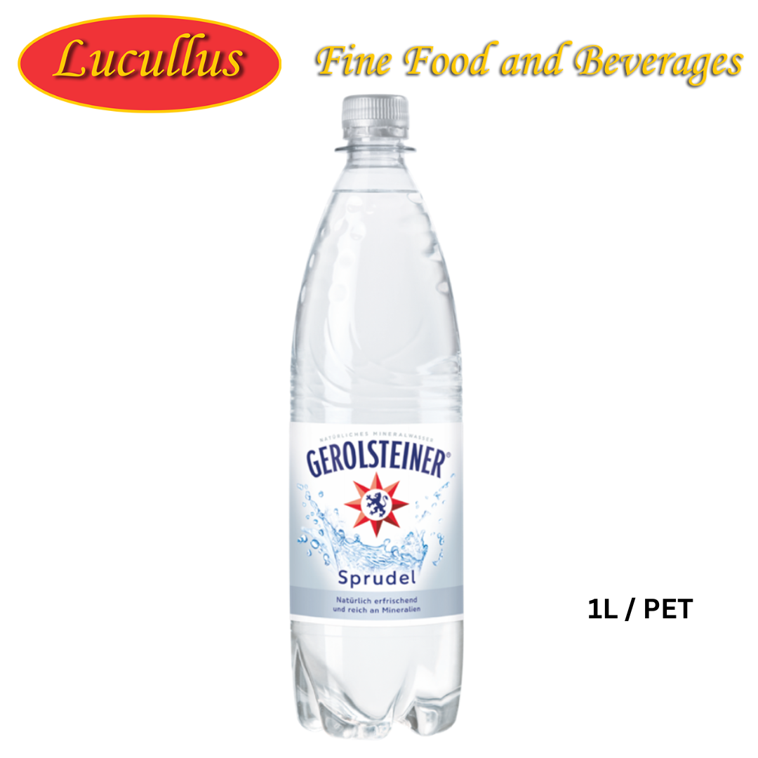 GEROLSTEINER - SPRUDEL / NATURAL SPARKLING MINERAL WATER 1L