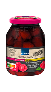 Edeka - Raspberries Preserved - 340 g / Himbeeren