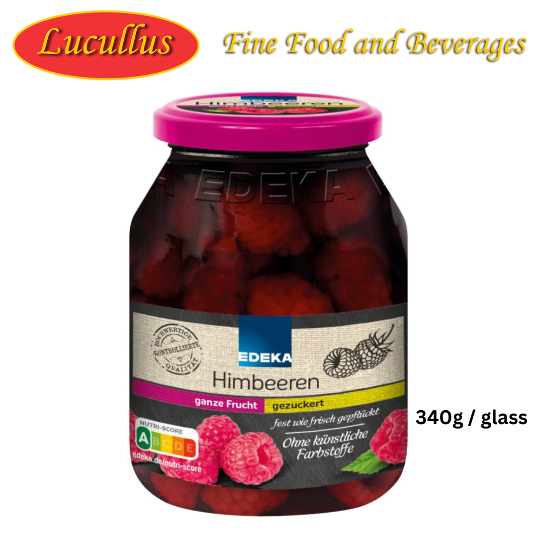 EDEKA - HIMBEEREN / RASPBERRIES PRESERVED 340G