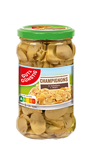 G+G - Mushrooms sliced 1 choice preserved - 280 g / Champignons 1. Wahl Schieben