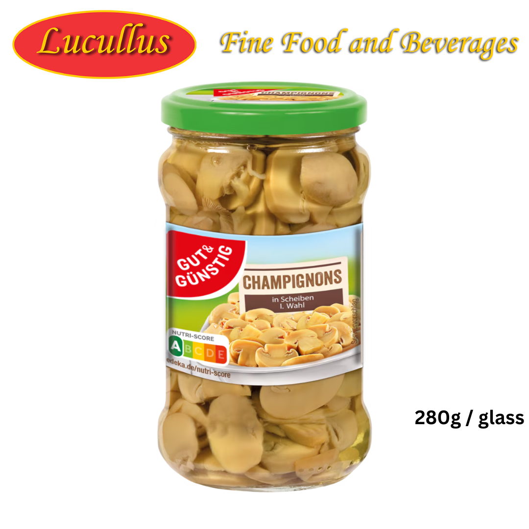 GUT & GÜNSTIG - CHAMPIGNONS IN SCHEIBEN / SLICED MUSHROOMS 280G