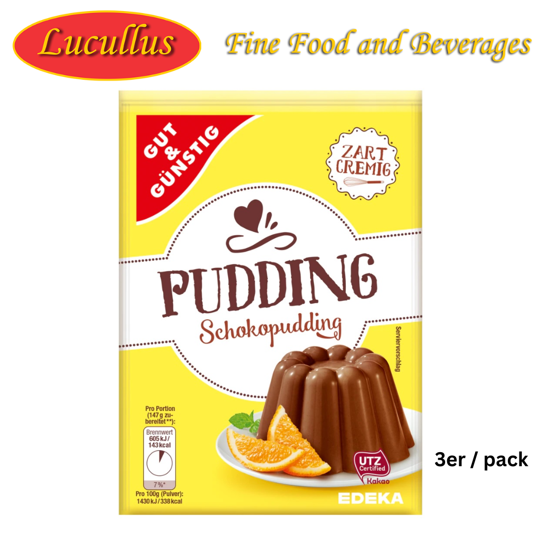 GUT & GÜNSTIG - PUDDING SCHOKO / CHOCOLATE PUDDING POWDER 3ER