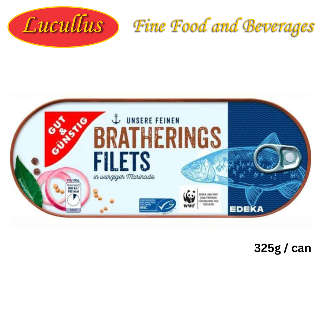 GUT & GÜNSTIG - BRATHERINGES FILETS / FRIED HERRINGS FILLET 325G