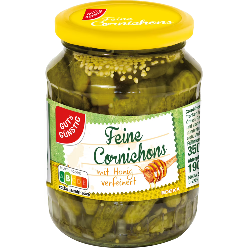 G&G Feine Cornichons mit honig 350g