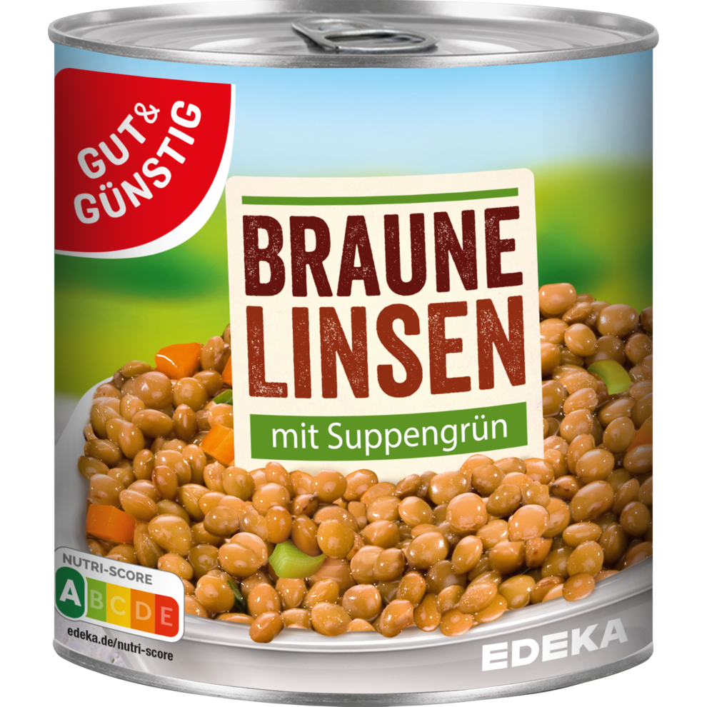 G+G - Brown Lentils green sauce - 800 g / Braune Linsen mit suppengruen