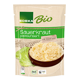 Edeka - Bio Sour Cabbage - 520 g / Sauerkraut mit Meersalz Beutel