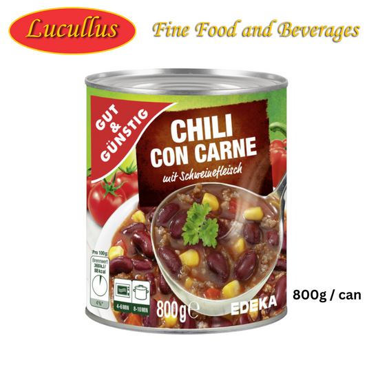 GUT &amp; GÜNSTIG - CHILI CON CARNE MIT SCHWEINEFLEISCH / CHILI CON CARNE 800G