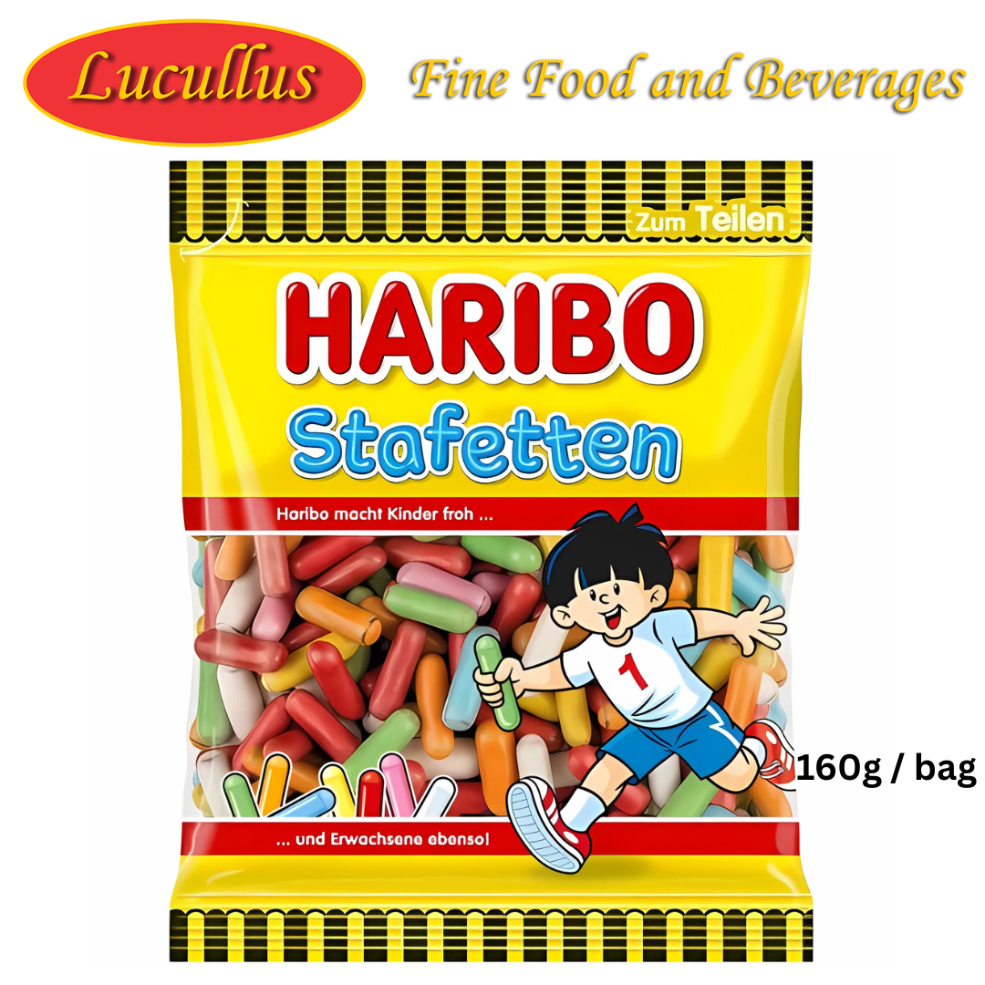 HARIBO - STAFETTEN LAKRITZE GUMMISTICKS / LIQUORICE STICKS JELLY 160G