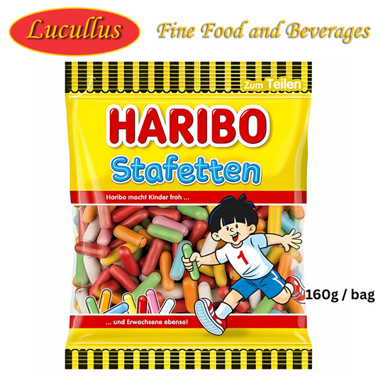 HARIBO - STAFETTEN LAKRITZE GUMMISTICKS / LAKRITZE STICKS GELEE 160G