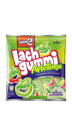 Storck Nimm2 - Fruit Gum Apple Rings - 225 g / Lachgummi Apfellinge