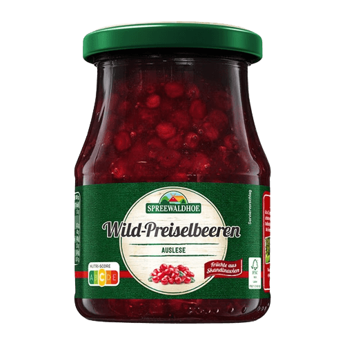 Spreewald - Cowberries - 400 g glass / Wildpreiselbeeren