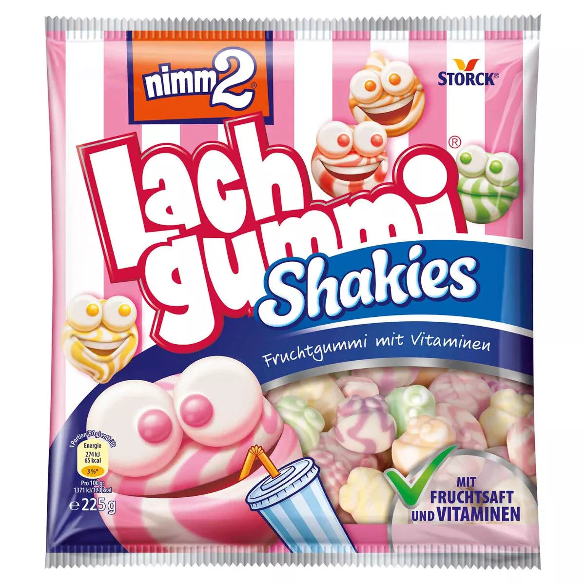 Storck Nimm2 Lachgummi Shakies 225G