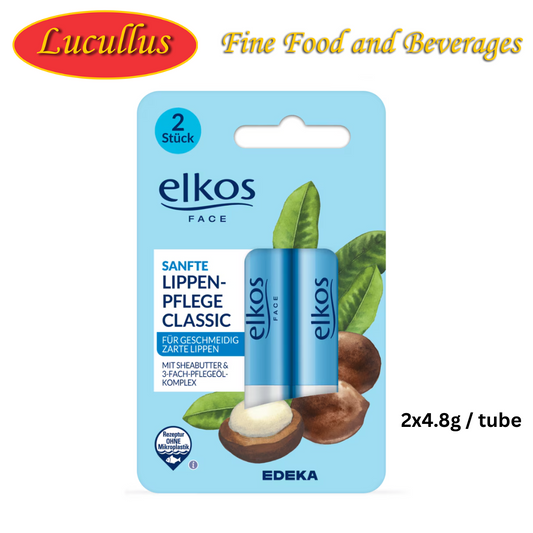 (PRE ORDER) Elkos Face - Lip care stick classic - 2x4.8g / Lippen Pflege Classic