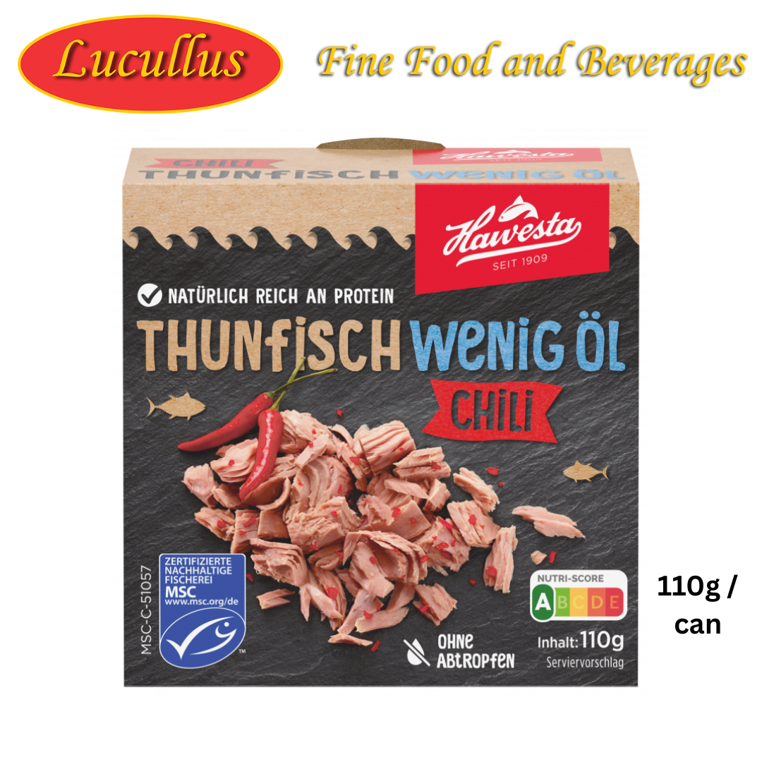 HAWESTA - THUNFISCH CHILI WENIG ÖL CHILI / TUNA FISH W/ CHILI 100G