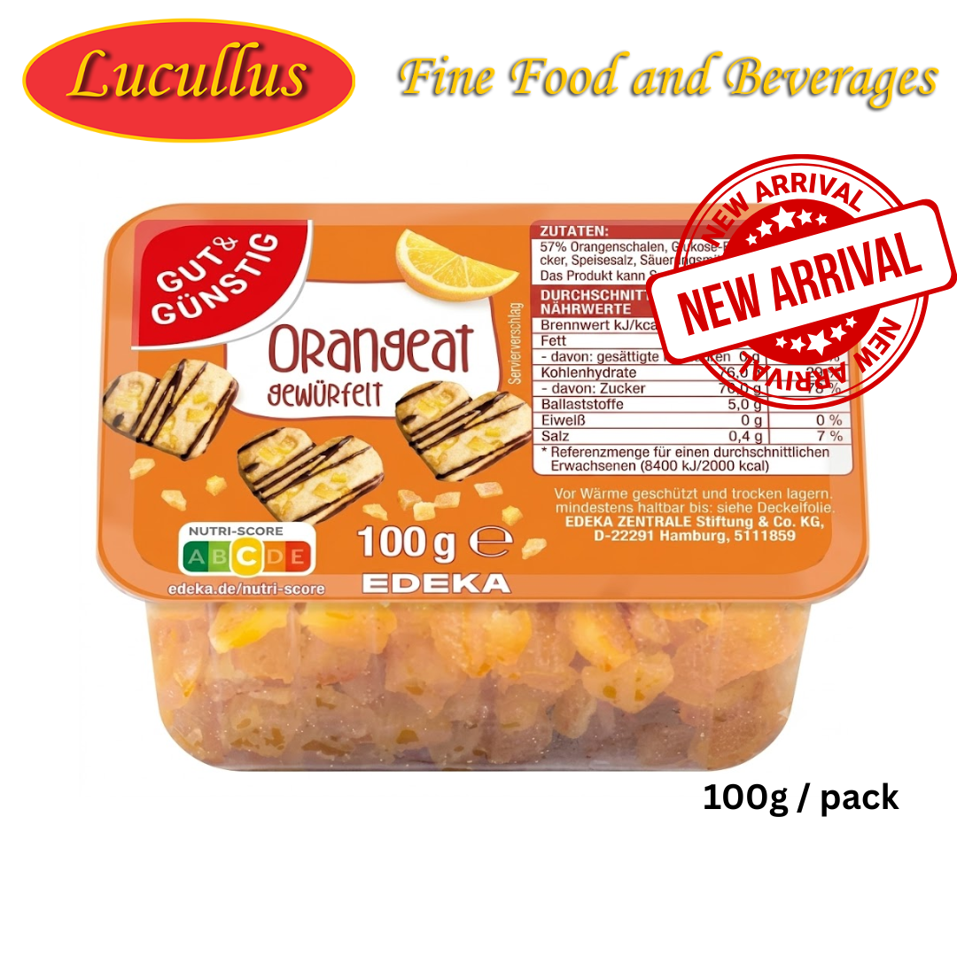 G&G ORANGEAT GEWÜRFELT / CANDIED ORANGE PEELS 100g