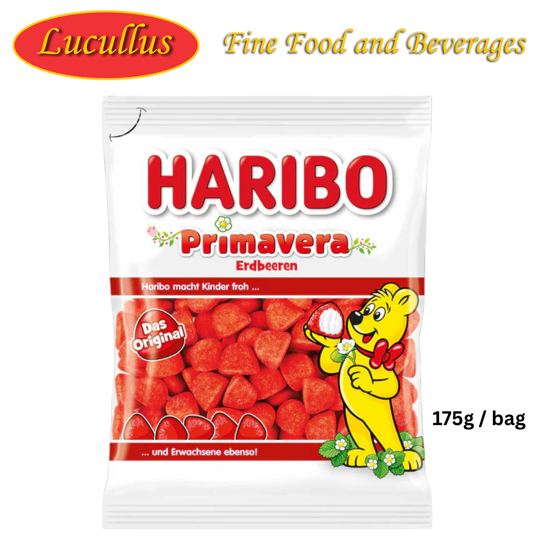 HARIBO - PRIMAVERA ERDBEEREN / JELLY FRUIT FOAM STRAWBERRIES 175G