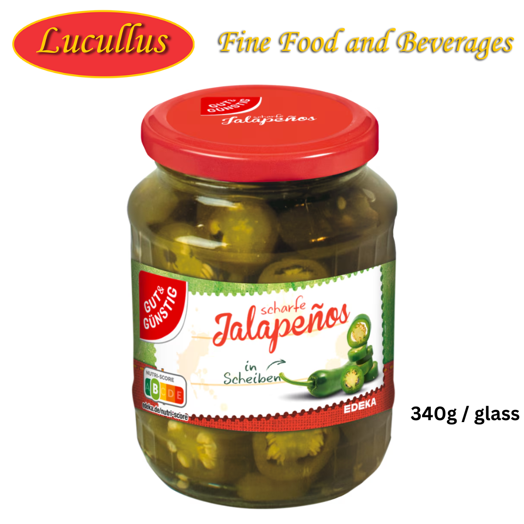 GUT & GÜNSTIG - JALAPEÑOS IN SCHEIBEN / SLICED JALAPEÑOS 340G