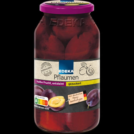 Edeka Pflaumen 1/2 Frucht / Plum Half Preserved 720ml