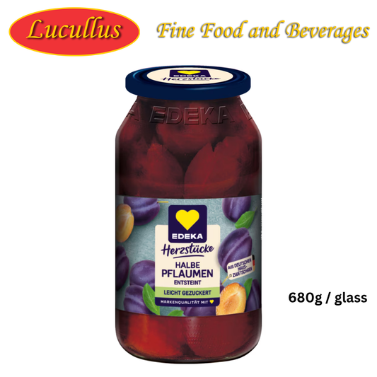 (PRE ORDER) Edeka Pflaumen 1/2 Frucht / Plum Half Preserved 680g