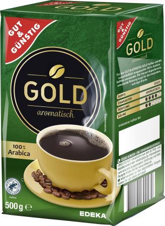 G&G Röstkafee Gold Entcofeeiniert / Ground Cofee Caffeine Free 500G