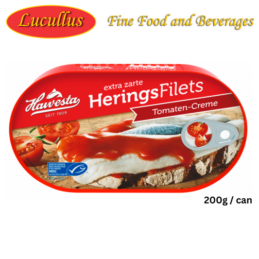 HAWESTA - HERINGSFILET IN TOMATENCREME / HERINGSFILET IN TOMATENCREME 200G