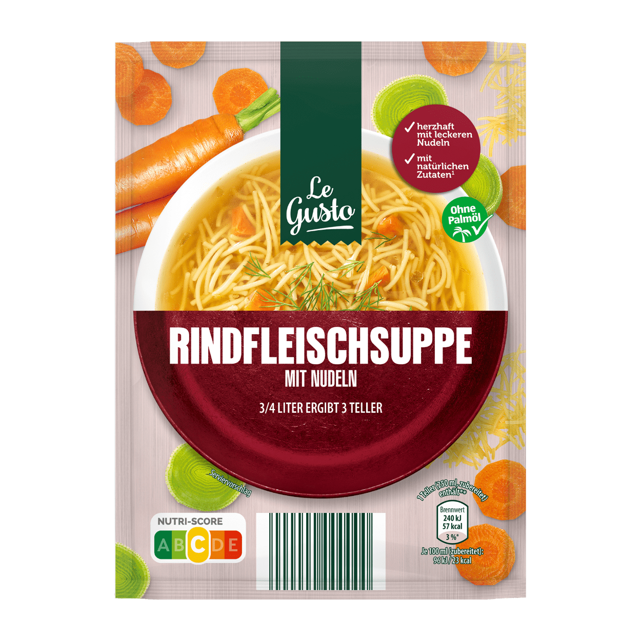 Le Gusto Rindfleisch Suppe mit Nudeln / Beef Soup with Noodles 55g