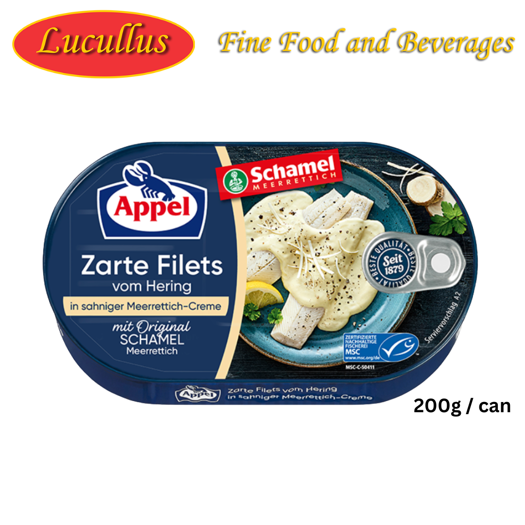 APPEL - HERINGSFILE IN MEERRETTICH CREME / HERINGSFILET IN MEERRETTICH CREME 200G