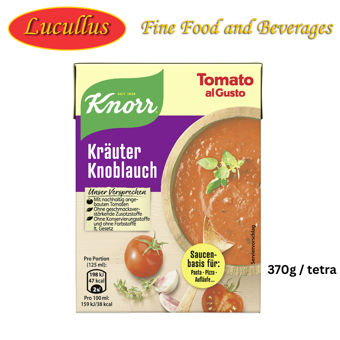 KNORR - AL GUSTO KRÄUTER KNOBLAUCH / HERB & GARLIC SAUCE 370G