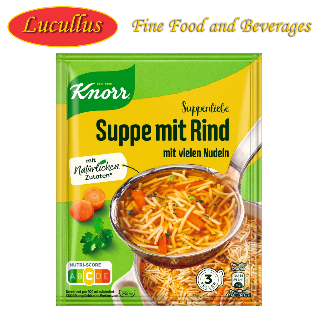Knorr Suppen Rindfleisch Suppe mit Nudeln 3T