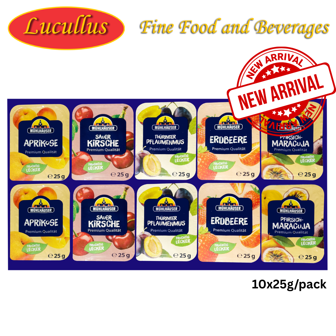 MÜHLHÄUSER PORTIONSKONFITUERE EX/ MÜHLHÄUSER FRUIT JAM MIX 10x25g