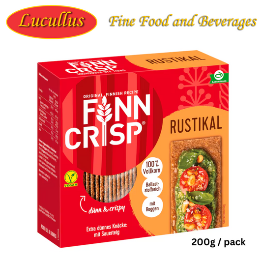 FINN CRISP - RUSTIKAL / VOLLKORN-ROGGEN-CRISP MIT SAUERTEIG 200G
