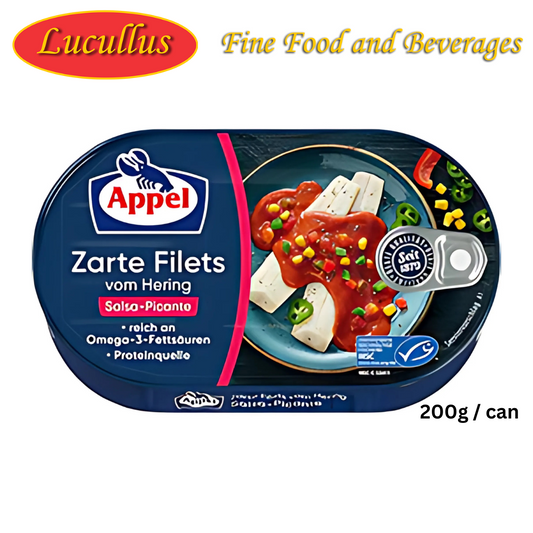 APPEL ZARTE FILETS VOM HERING SALSA - PICANTE / TENDER HERINGSFILETS SALSA - PINCATE 200G