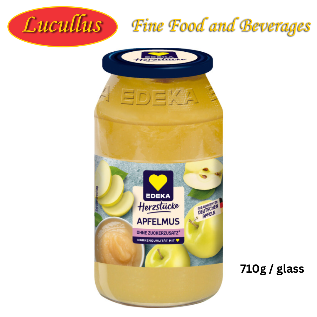 EDEKA APFELMUS OHNE ZUCKERSATZ / APPLESAUCE W/OUT SUGAR SUBSTITUTE 710G