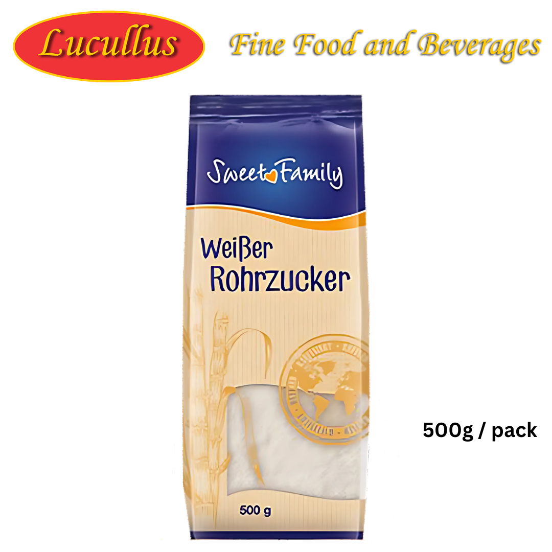 SWEET FAMILY - WEIßER ROHRZUCKER / WHITE CANE SUGAR 500G