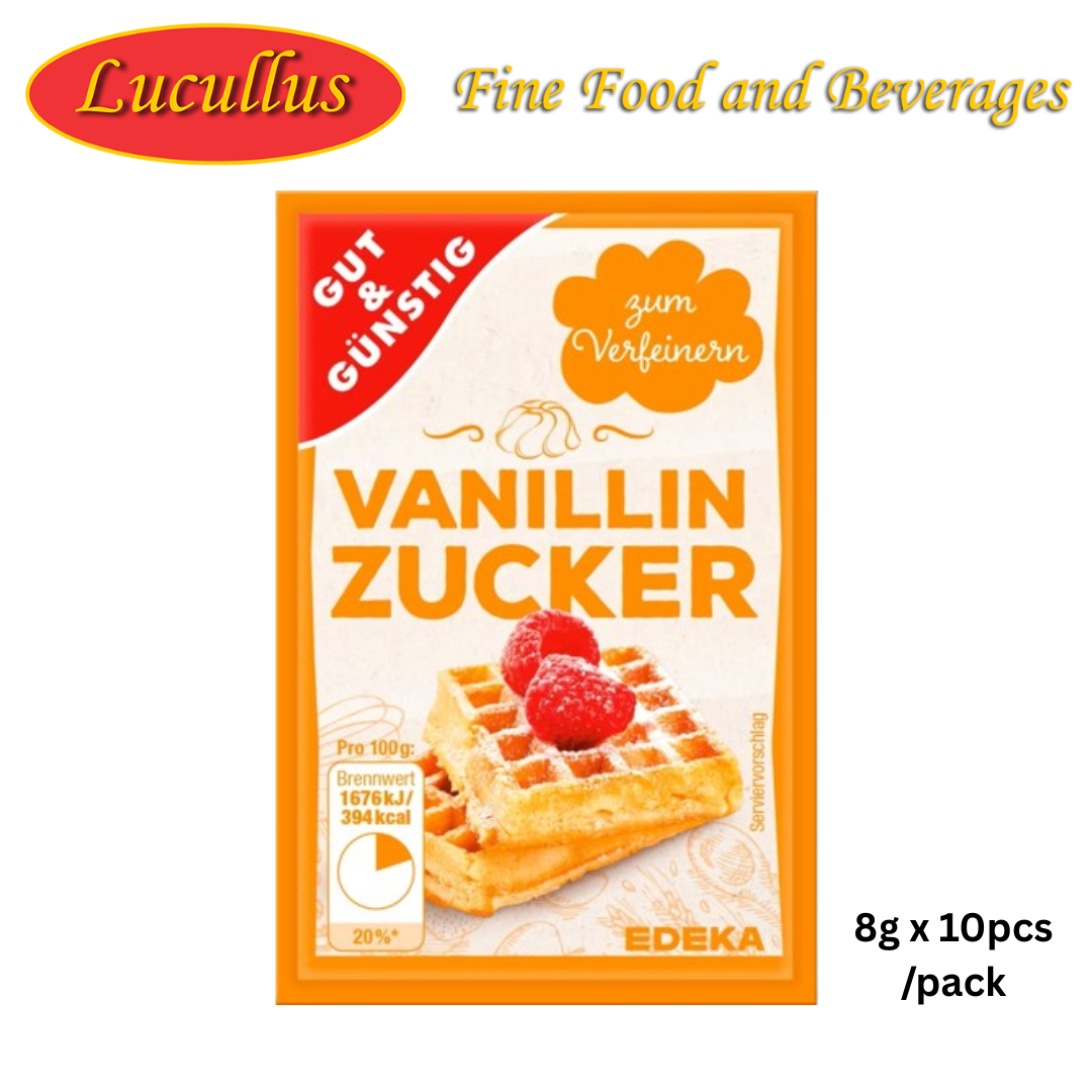 GUT & GÜNSTIG - VANILLIN ZUCKER / VANILLA SUGAR 8G x 10PACKS