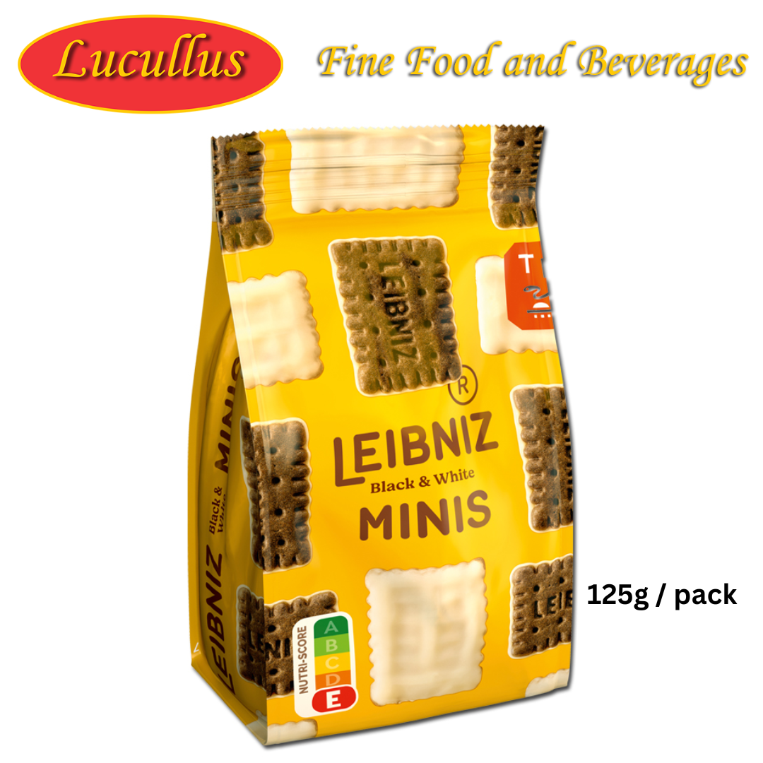 BAHLSEN LEIBNIZ - BLACK & WHITE MINIS / BLACK & WHITE MINI BISCUITS 125G