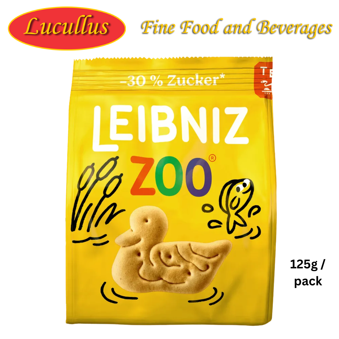 BAHLSEN LEIBNIZ - ZOO WENIG ZUCKER / ZOO BUTTER BISCUITS LOW SUGAR 125G