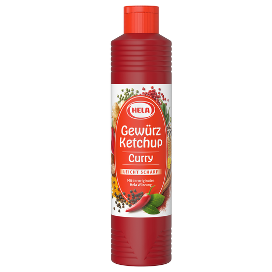 Hela Curry Ketchup Leicht Scharf 800ml/Hela Curry Ketchup Slightly Hot 800ml