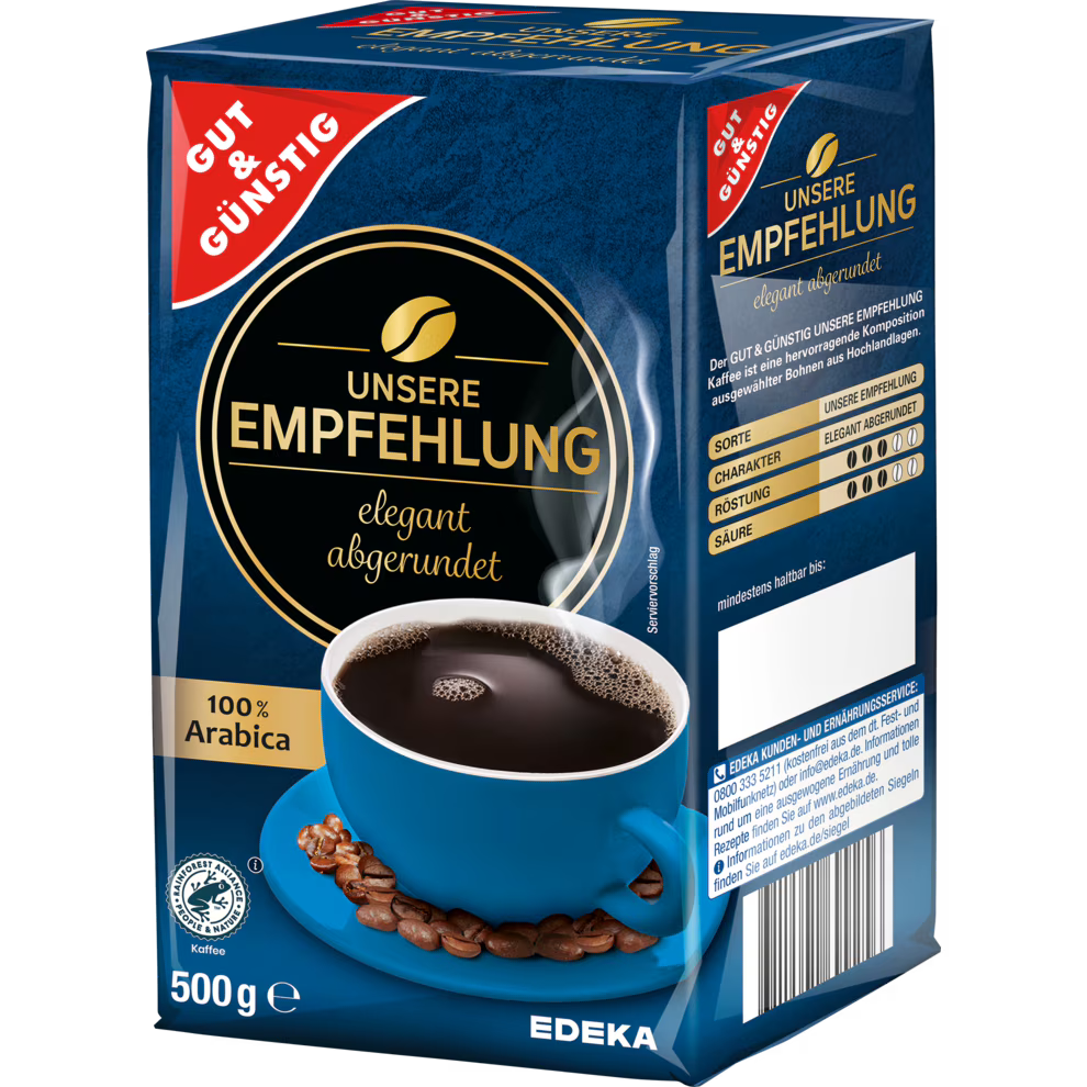 G&G Roestkaffee Unsere Empfehlung/ G&G roasted coffee 500g