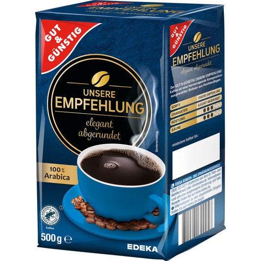 G&G Roestkaffee Unsere Empfehlung/ G&G roasted coffee 500g