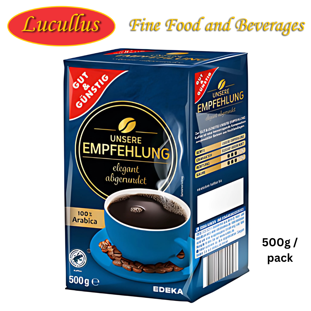 GÜT & GUNSTIG - RÖSTKAFEE UNSERE EMPFEHLUNG / ROASTED COFFEE 500G