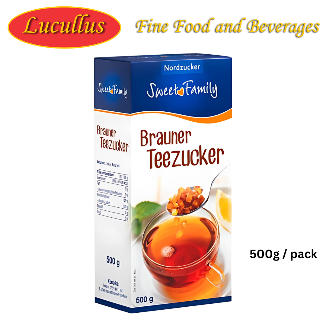 SWEET FAMILY - BRAUNER TEEZUCKER / BROWN TEA SUGAR 500G