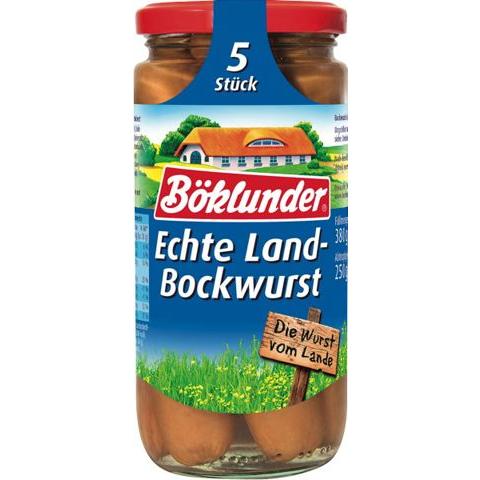 Boeklunder Land Bockwurst 5stuck 250g