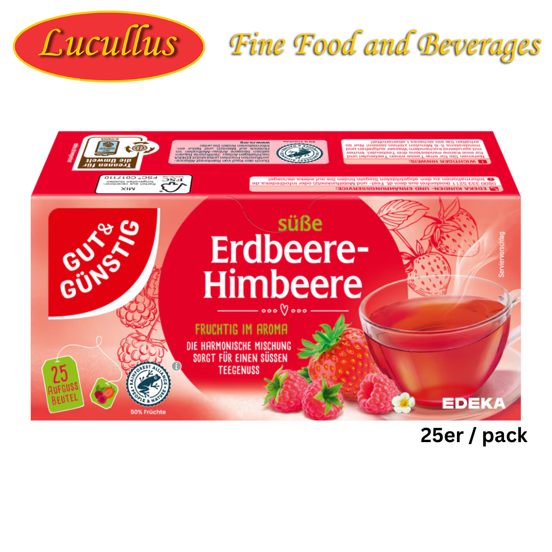 GUT & GÜNSTIG- ERDBEERE - HIMBEER TEE / STRAWBERRY - RASPBERRY TEA 25ER
