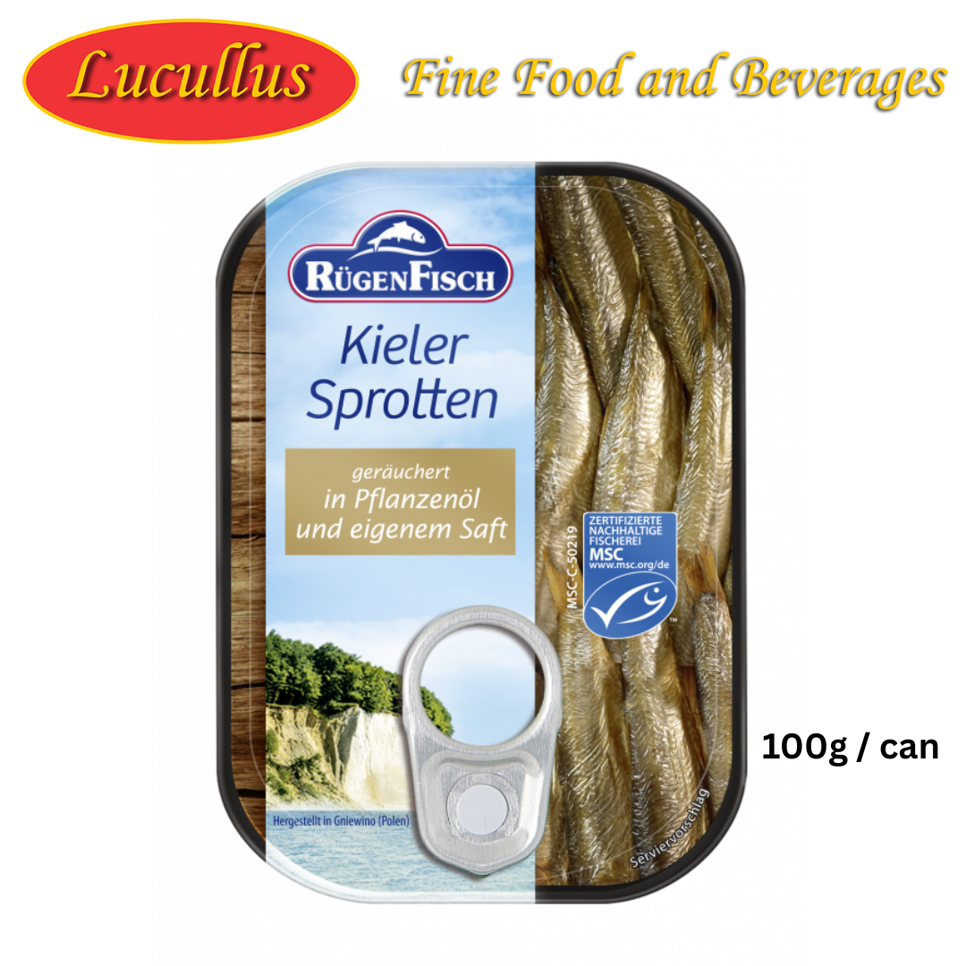 RÜGENFISCH - KIELER SPROTTEN / SPRATFISH SMOKED 100G
