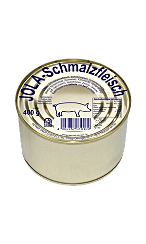 Jola - Pork Meat in Lard - 400 g can / Schmalzfleisch