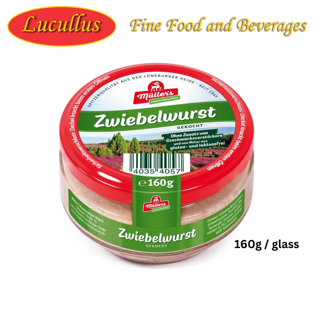 Mueller - Sausage Spread with Onions - 160 g glass / Zwiebelwurst